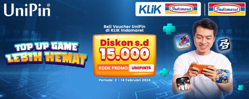 Top Up Game Lebih Hemat, Dapatkan Diskon hingga 15,000 Setiap Beli Voucher UniPin di Klik Indomaret